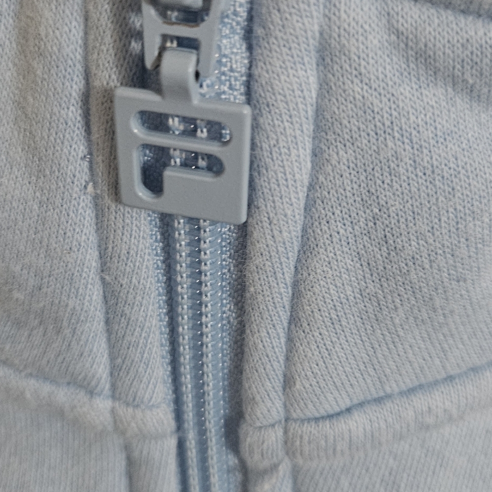 Fila Sport Blue Black & White Chevron 1/4 Zip Sweatshirt Sweater Wmn's M Comfy - Picture 6 of 9